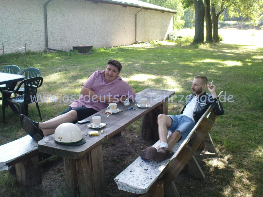 ...äußerst entspannten Kaffeetrinken.