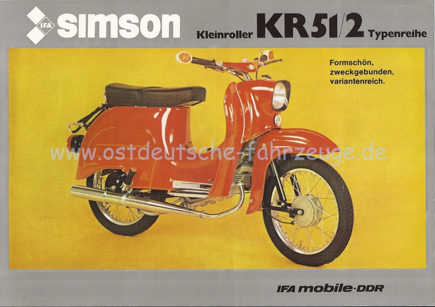 Werbeprospekt Simson KR51/2 Vorderseite