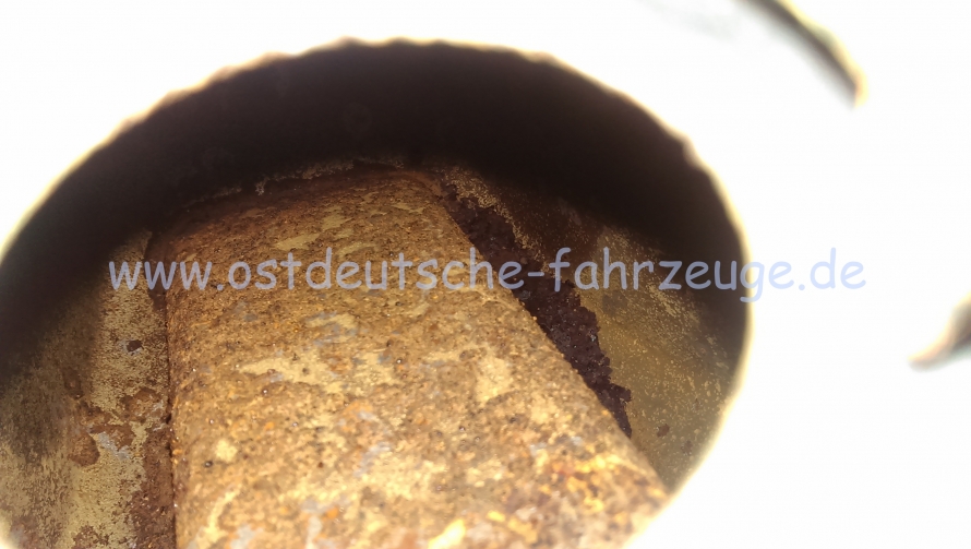 Ganz schön doll! Noch schlimmer war es unten in den Ecken. Das ging allerdings nicht aufs Foto...