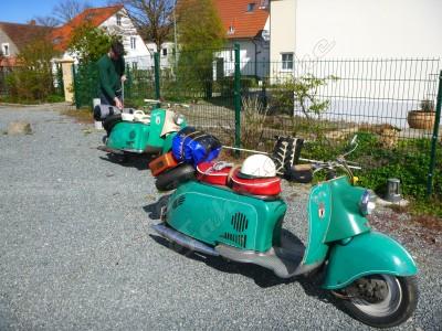 Bereit für die Rückfahrt bei Sonnenschein und teils heftigen Böen.