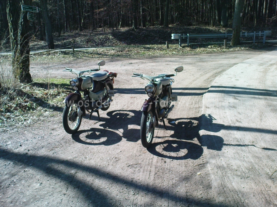 Erste kleine Rast am Waldrand.